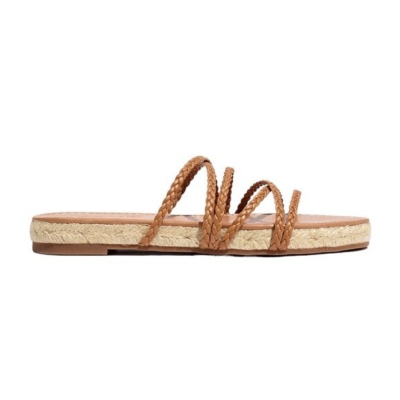 NEW Madewell The Kathryn Espadrille Slide Sandal Tan Leather Women’s Size 6.5 - Picture 14 of 15